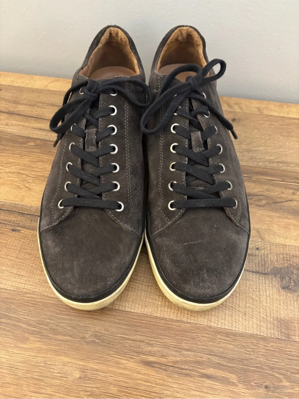 Allen Edmonds Porter Derby Sneaker Grey Suede Lace Up Shoe Men’s